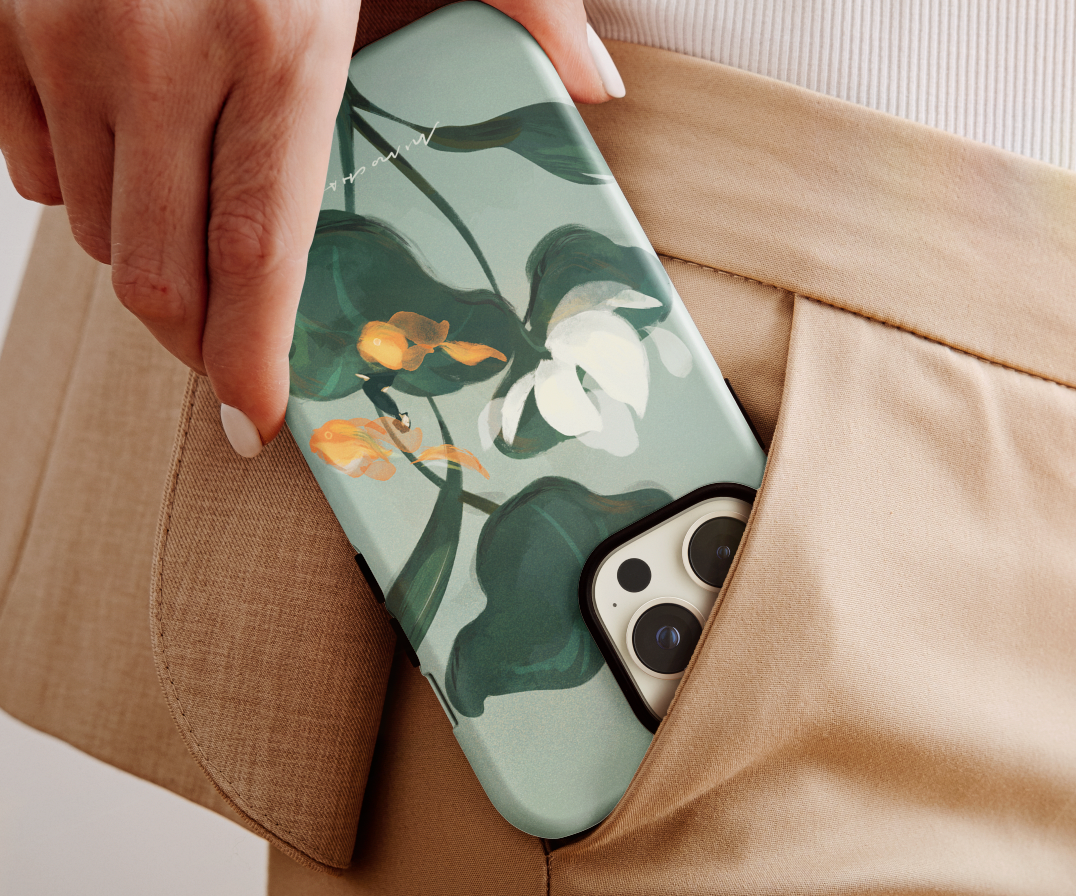 Mimochai Lotus Art Pretty Beautiful Tough Phone Case iPhone Samsung Google 