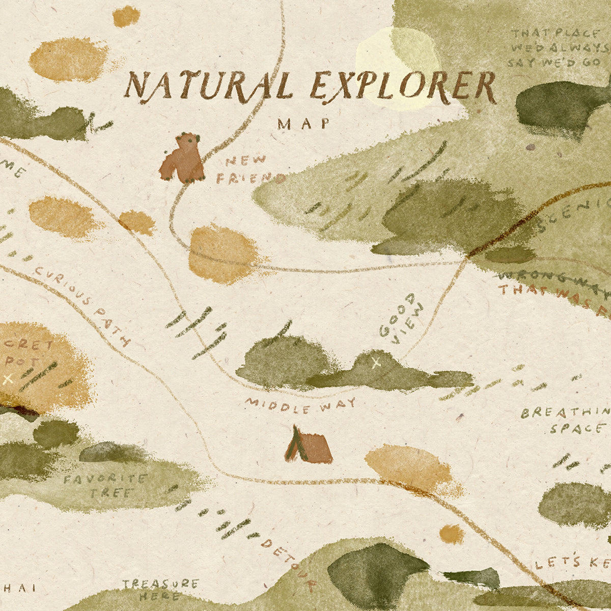 Explorer's Map | Canvas Poster