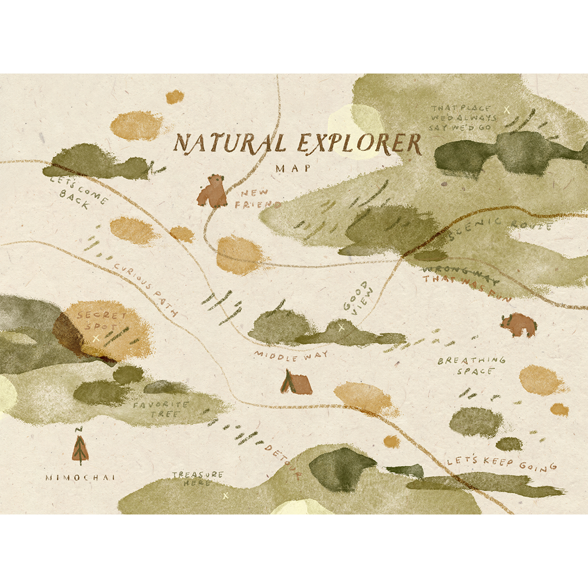 Explorer's Map | Canvas Poster