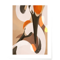 Peaceful art print featuring minimalist crane illustration - zen art for home decor - Mimochai