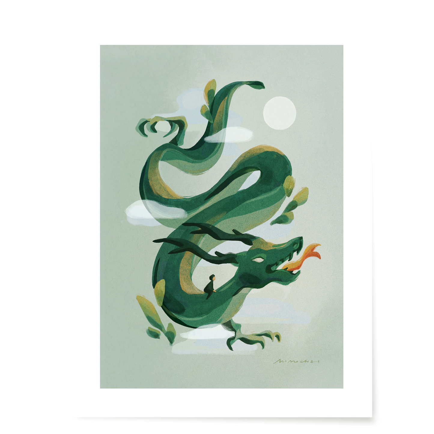 Year of the Dragon - Green | Framed Wall Art