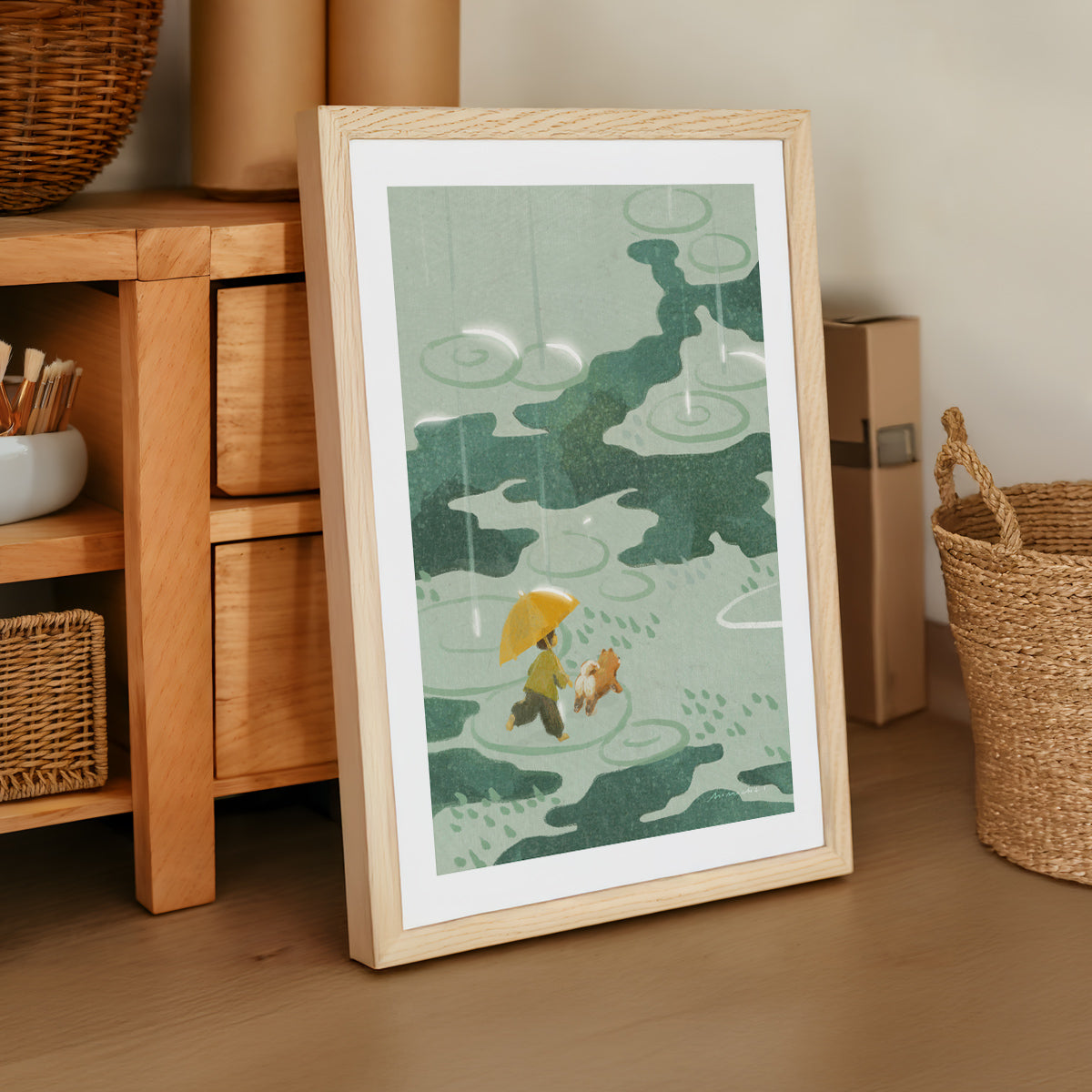 Shimmering Rain | Wall Art