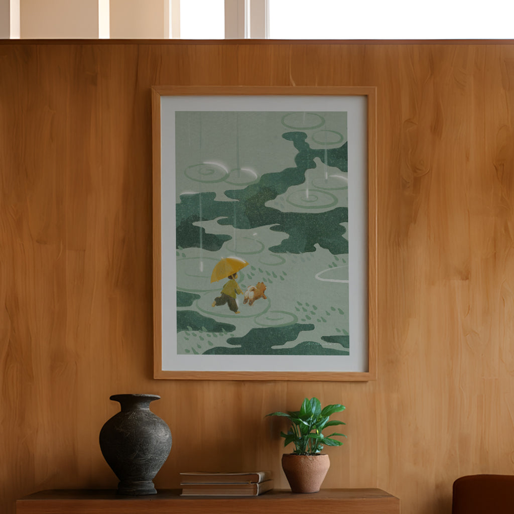 Shimmering Rain | Wall Art
