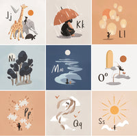 Alphabet Adventure illustrated letters - pretty Alphabet Book adults - Mimochai