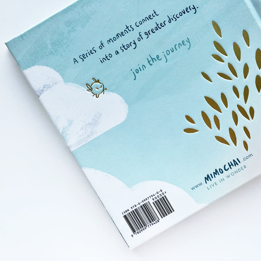 Back cover from Let's Go Explore - Inspirational picture book for all ages -   Mimochai