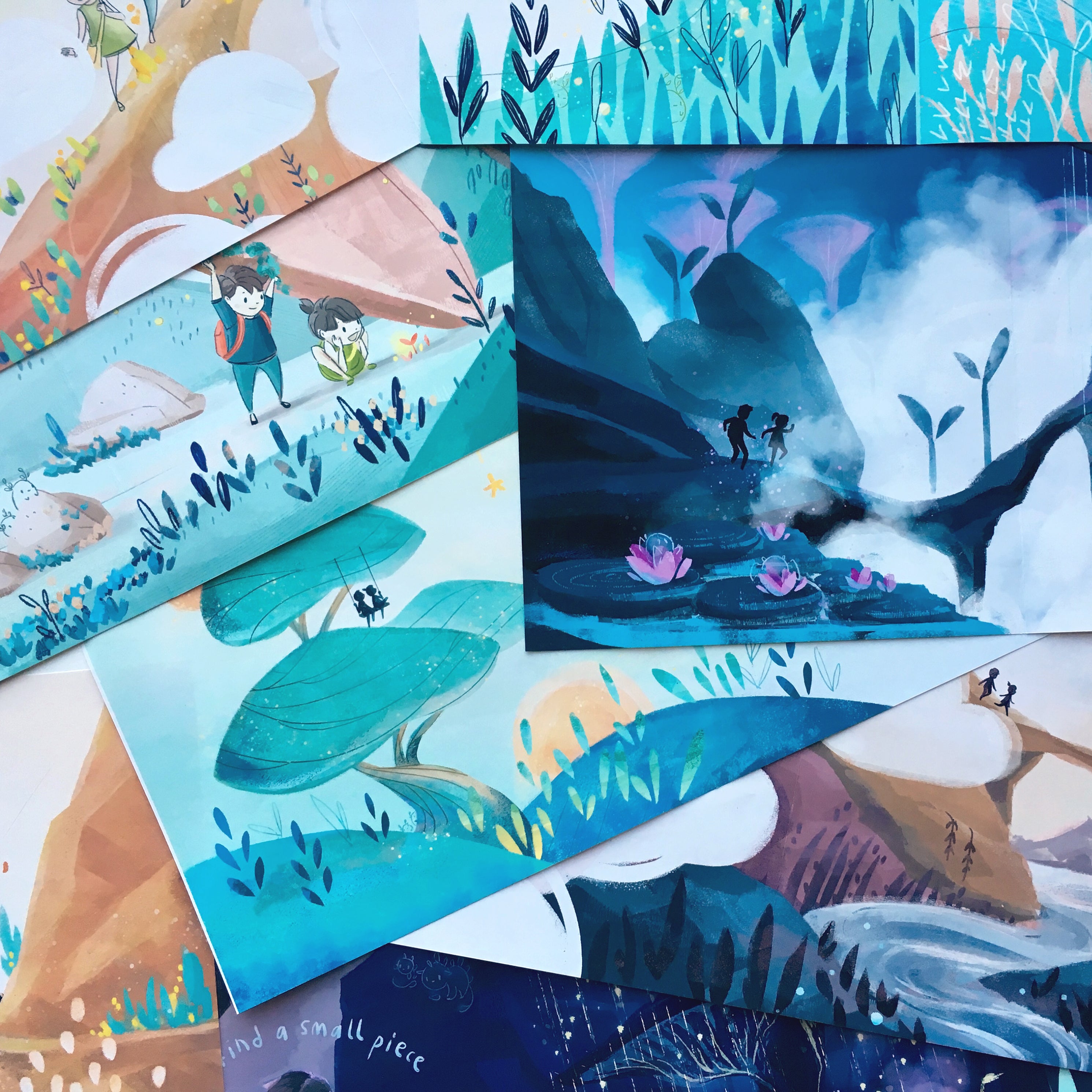 Colorful illustrations from Let's Go Explore- picture book gift for brother and sister -  Mimochai